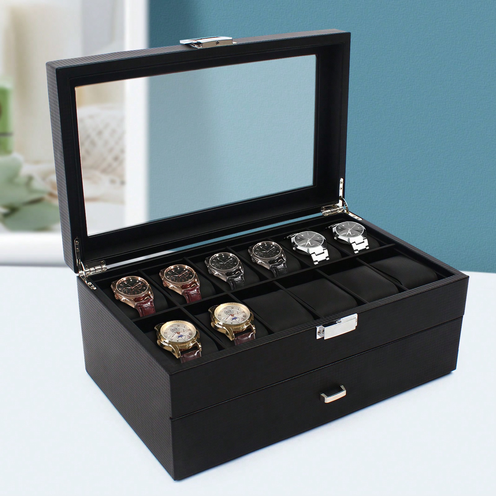 Luxury Bags - 24 Slot Men Watch Display Case