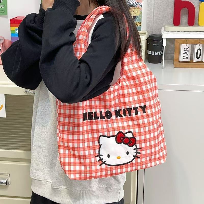 Luxury Bags Japan - Printed canvas bag Sanrio hello Kitty