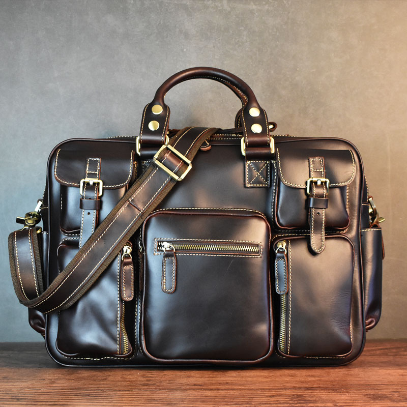 Luxury Bags For Men - Vintage Men's Black Shoulder Bags High-Capacity