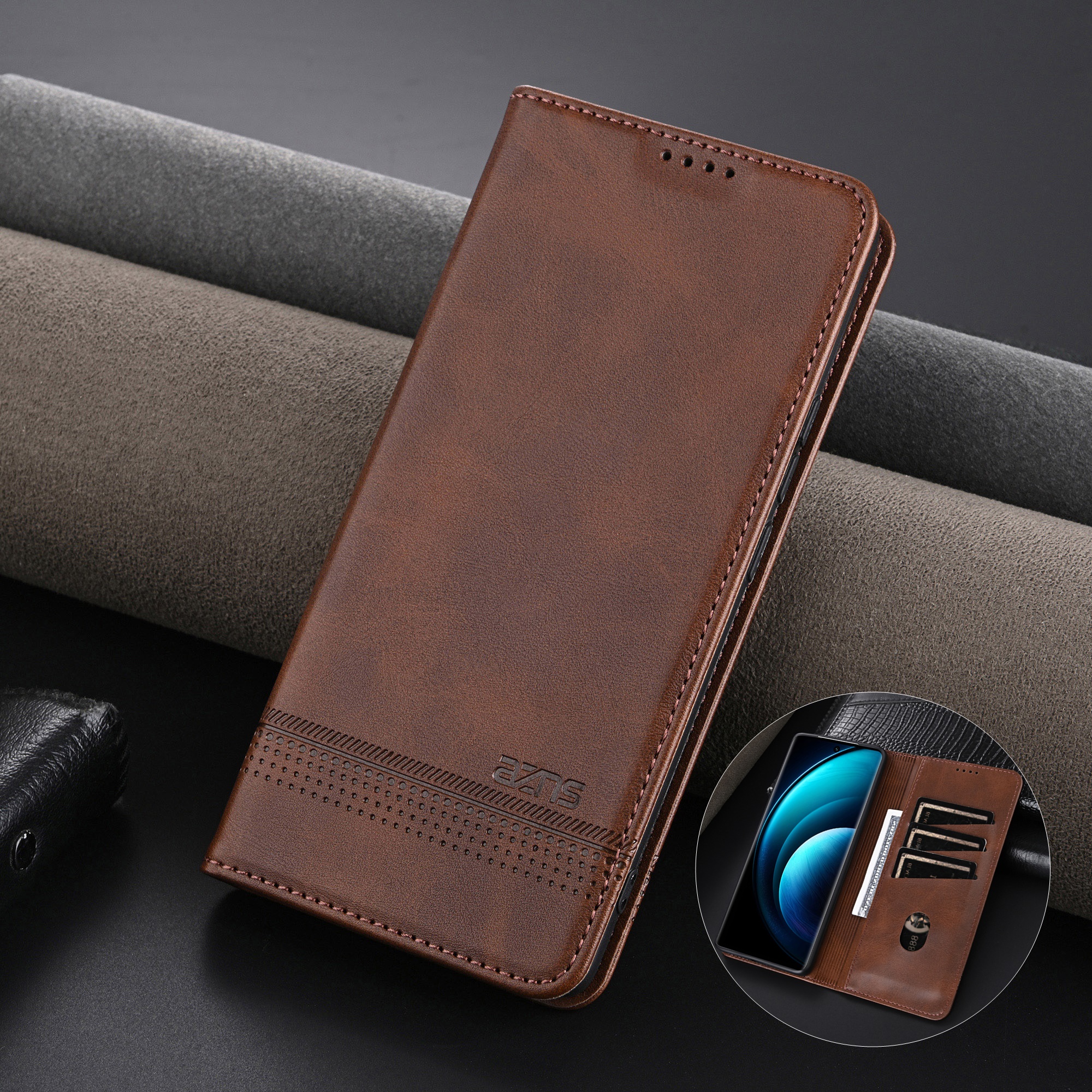 Luxury Bags - Business Flip Leather Phone Case for