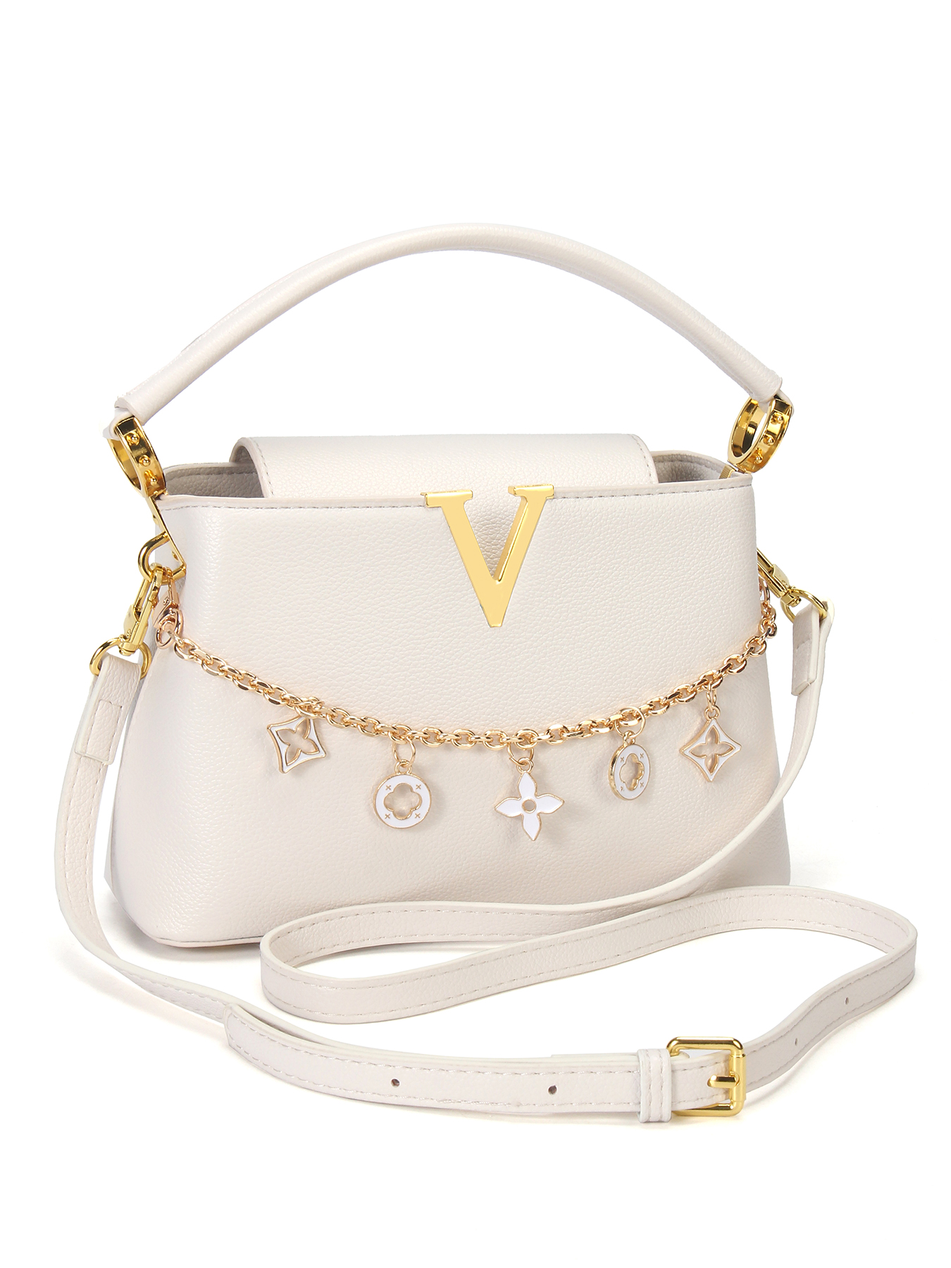Gold V-Shaped Embellished Wome - Luxury Bags Affordable 리뷰 및 가격