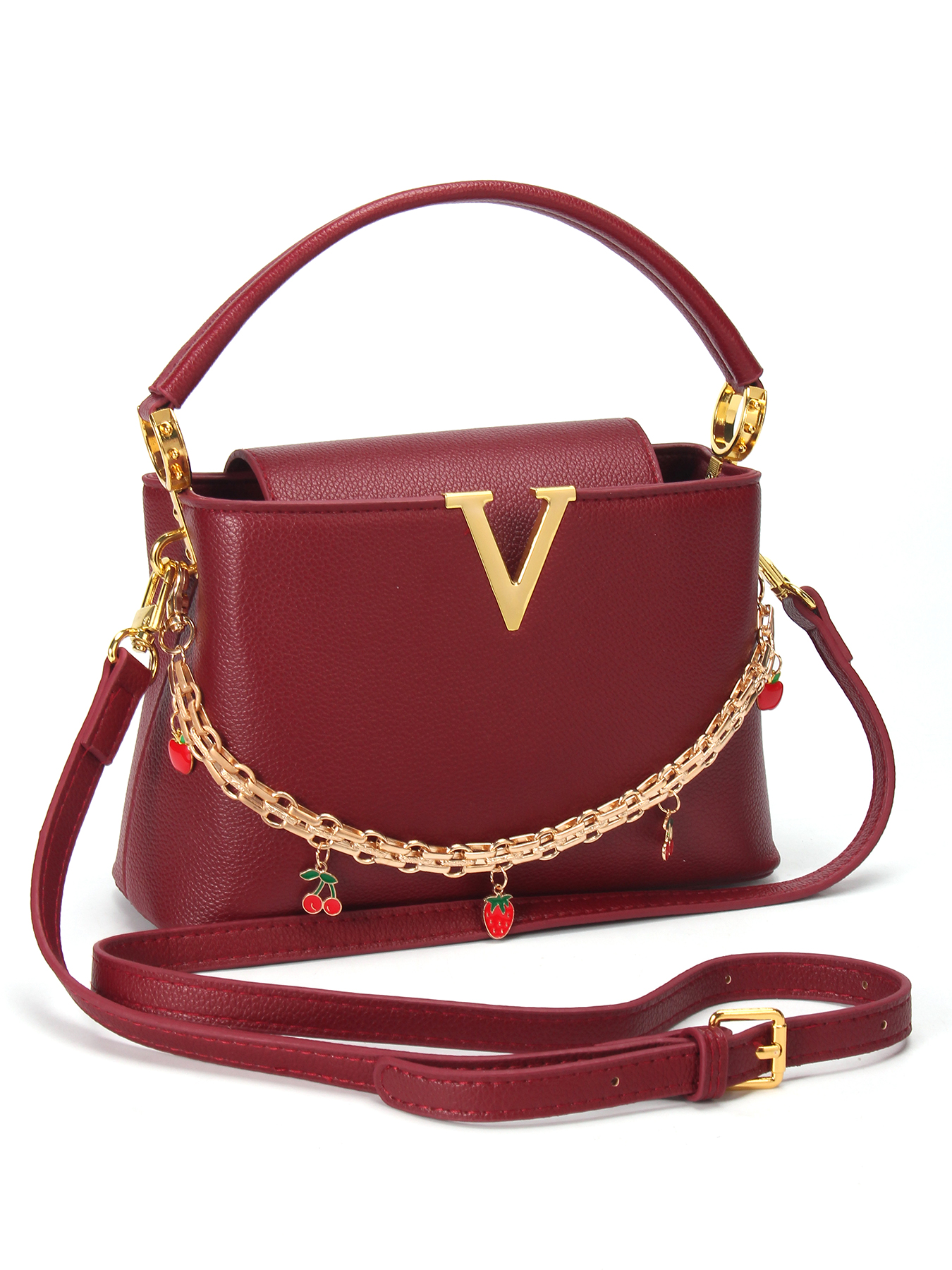 Gold V-Shaped Embellished Wome - Luxury Bags Affordable 리뷰 및 가격