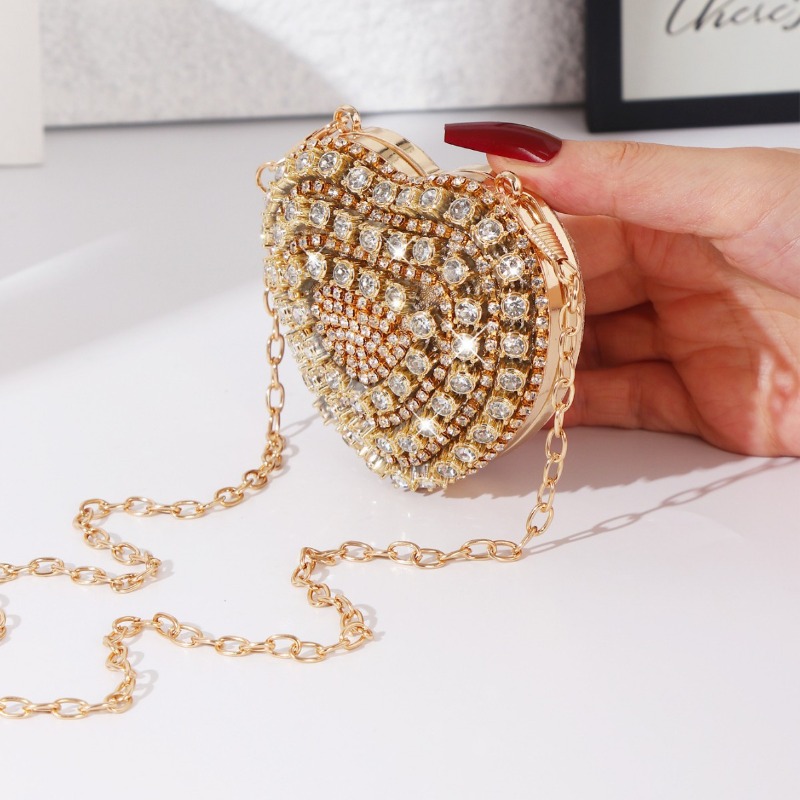 Mini Heart-shaped Diamond Sett - Luxury Bags Women 리뷰 및 가격