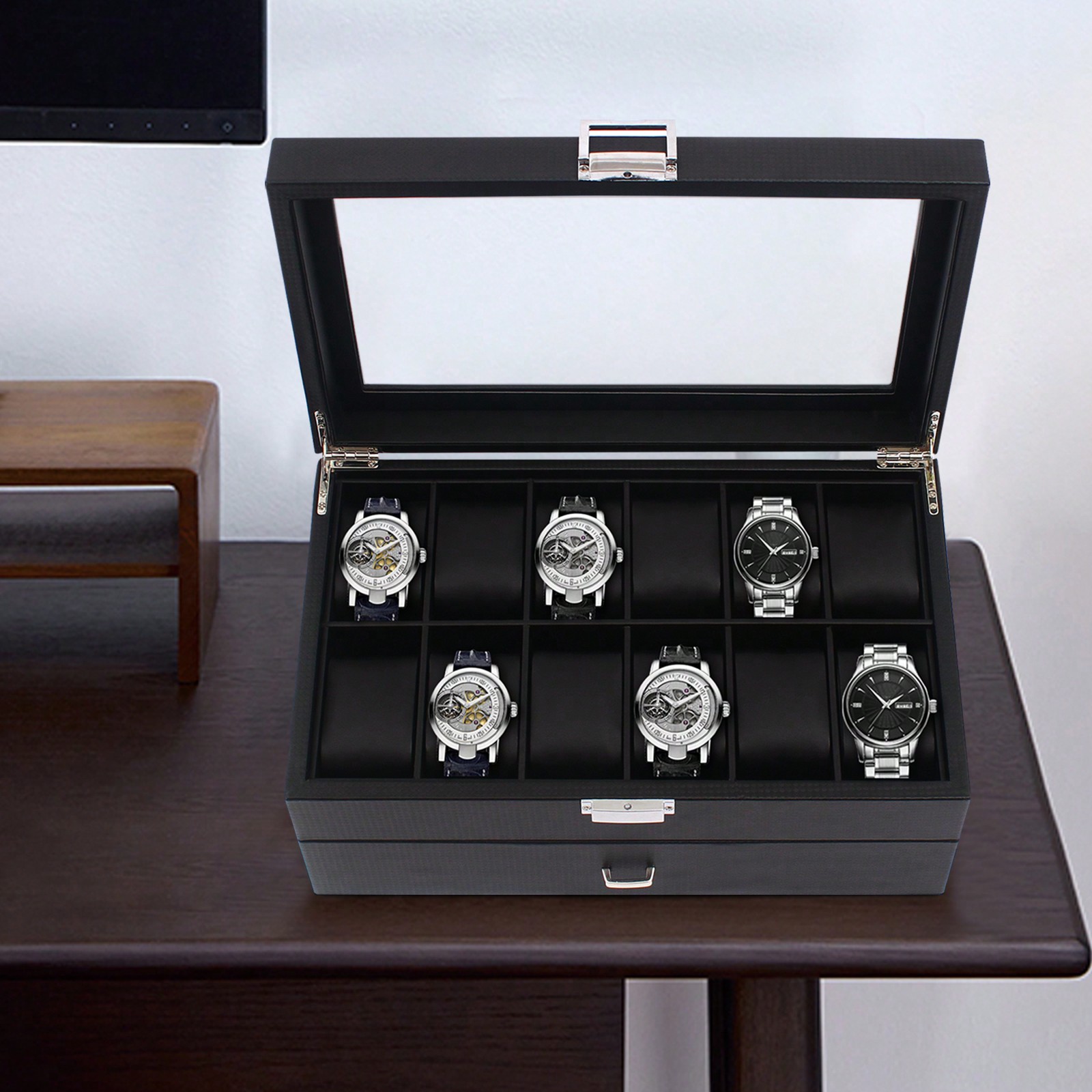 24 Slot Men Watch Display Case - Luxury Bags 리뷰 및 가격