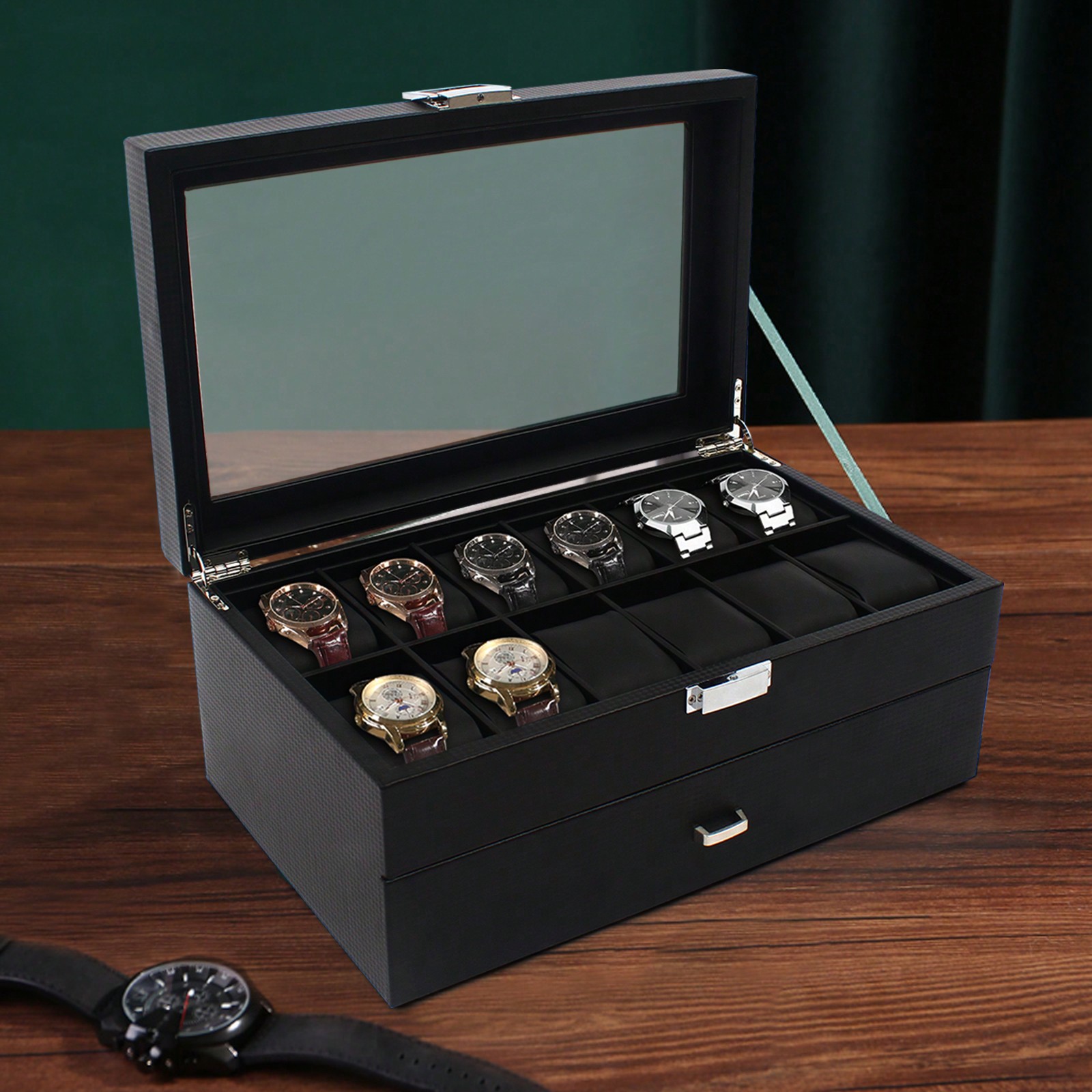24 Slot Men Watch Display Case - Luxury Bags 리뷰 및 가격