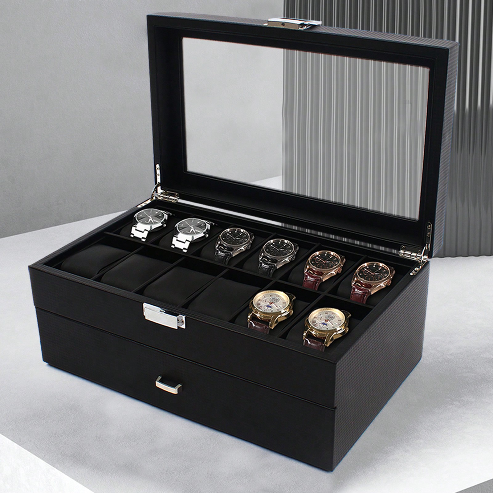 24 Slot Men Watch Display Case - Luxury Bags 리뷰 및 가격