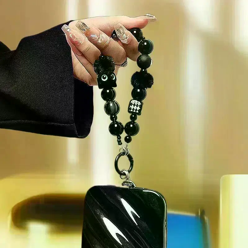 Luxury Black Fluffy Cat Phone  - Luxury Bags Women 리뷰 및 가격