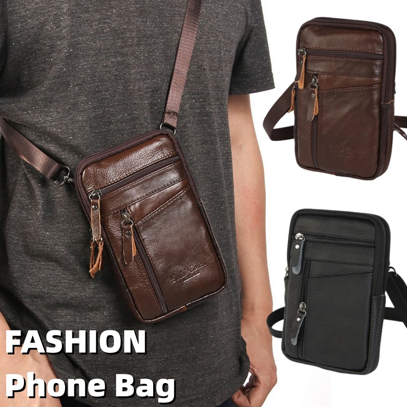 Men Luxury Genuine Leather Pho - Luxury Bags For Men 리뷰 및 가격