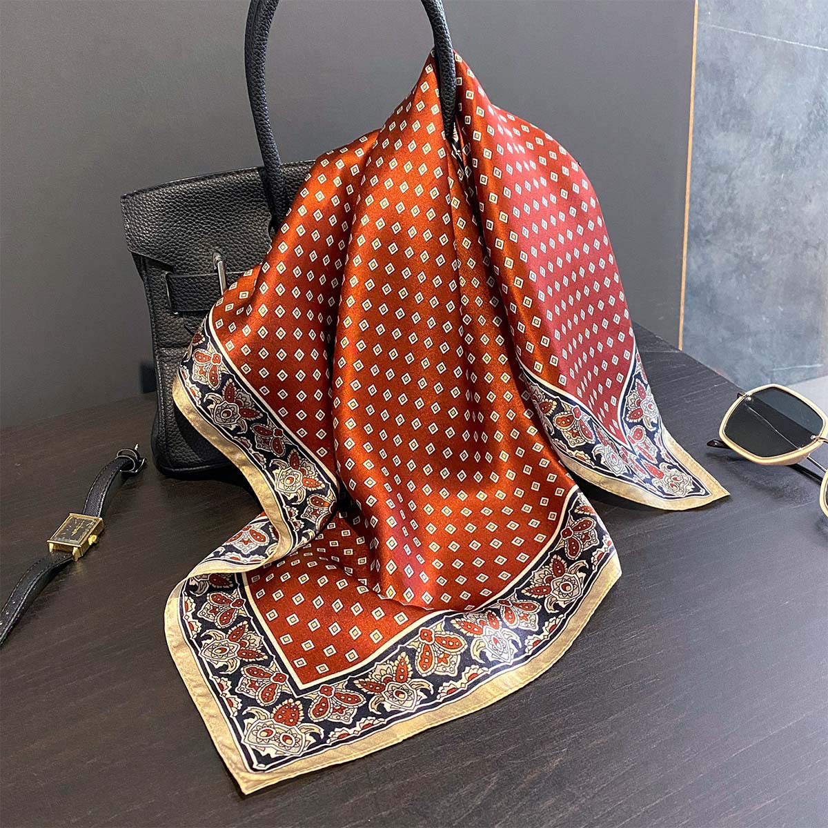 Luxury 100% Pure Silk Square S - Luxury Bags And Accessories 리뷰 및 가격