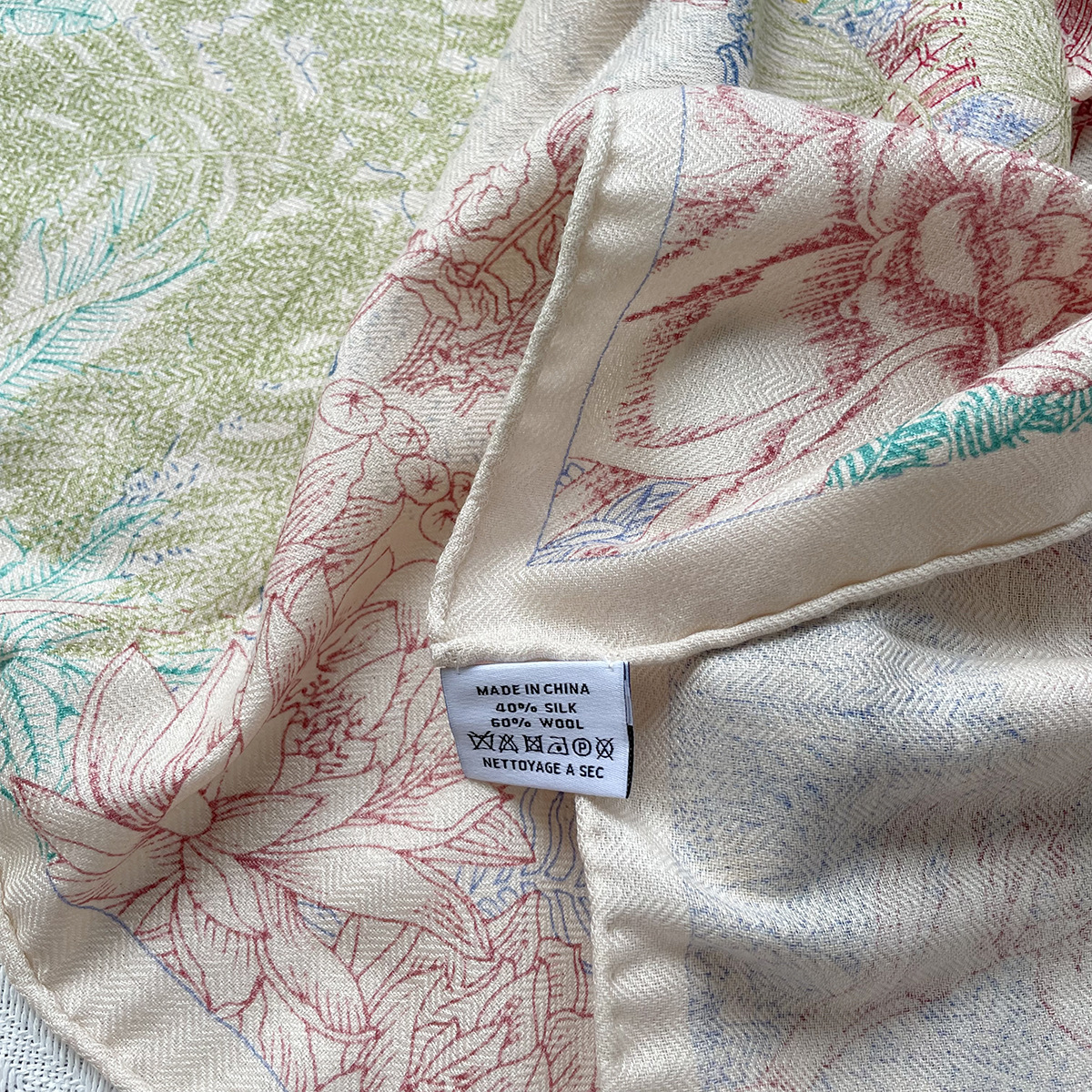 90CM Silk Wool Scarf Women Hea - Luxury Bags And Accessories 리뷰 및 가격