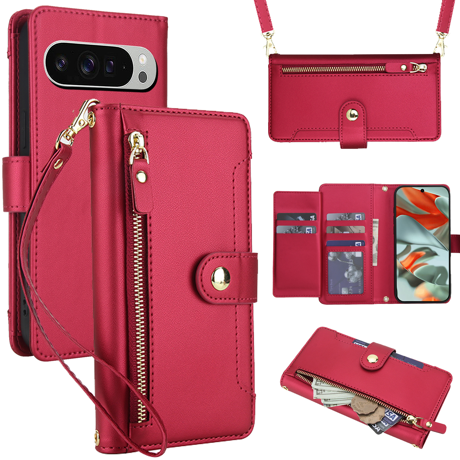 Crossbody Zipper Leather Walle - Luxury Bags 리뷰 및 가격