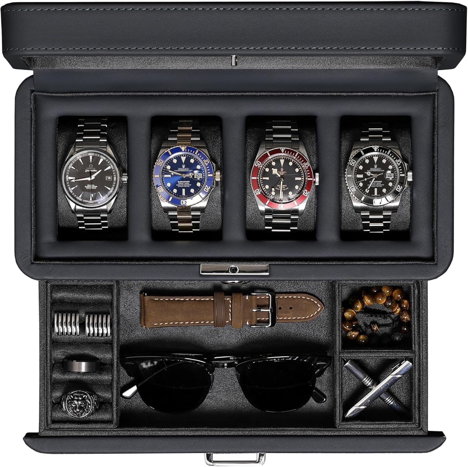 Luxury 4-Slot Watch Box with V - Luxury Bags Women 리뷰 및 가격