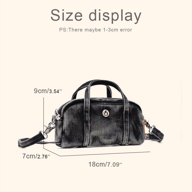 Korean Casual Mini Denim Box B - Luxury Bags Women 리뷰 및 가격