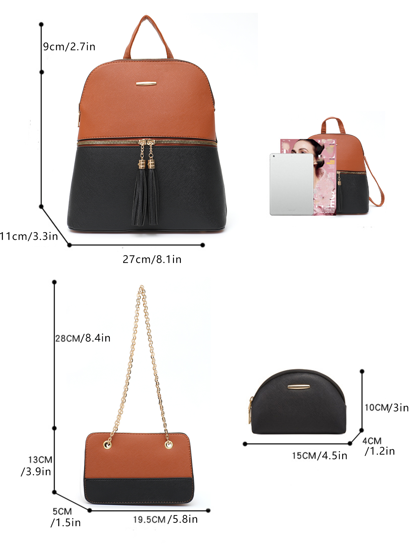 4 PCS Bags Set Women's Fashion - Luxury Bags And Accessories 리뷰 및 가격